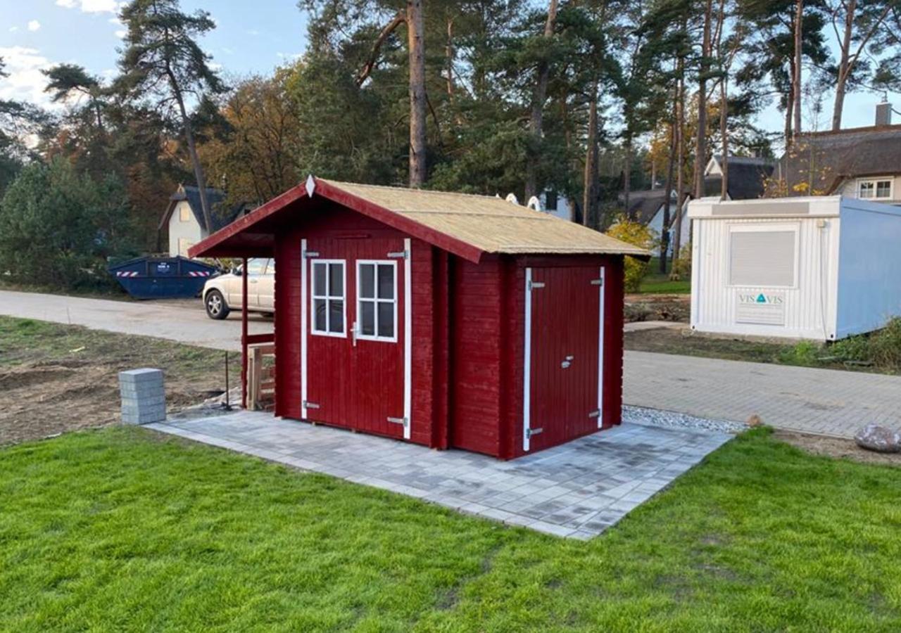 Modernes Reetdach-Ostseeferienhaus Bella Mare, Insel Usedom Mit Sauna, Kamin & Sonnenterrasse Zirchow Exterior photo