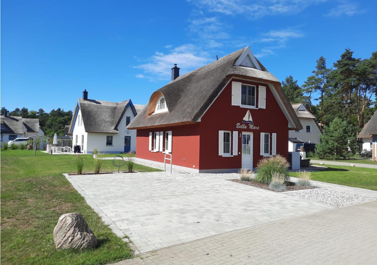 Modernes Reetdach-Ostseeferienhaus Bella Mare, Insel Usedom Mit Sauna, Kamin & Sonnenterrasse Zirchow Exterior photo