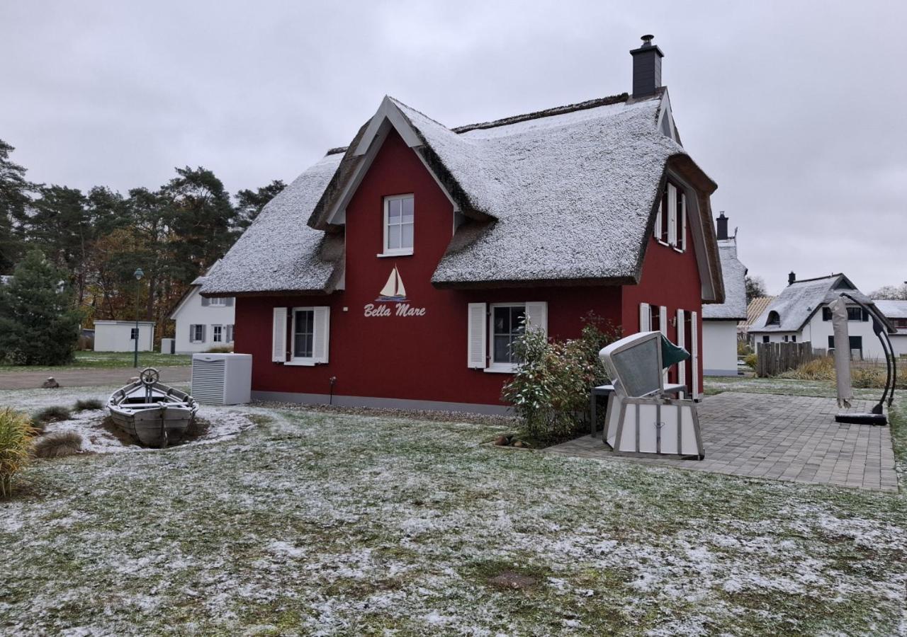 Modernes Reetdach-Ostseeferienhaus Bella Mare, Insel Usedom Mit Sauna, Kamin & Sonnenterrasse Zirchow Exterior photo